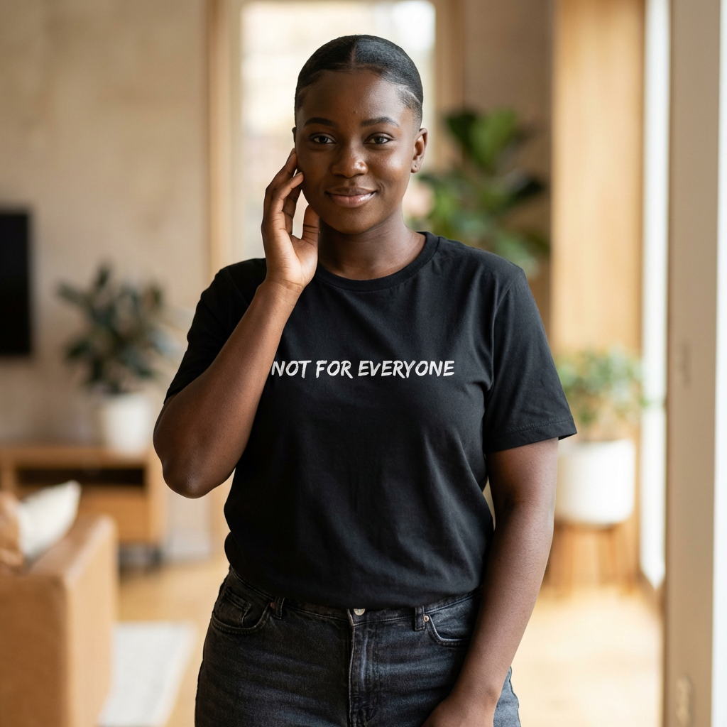 Not For Everyone Tee — Minimalist Graphic Black T-Shirt
